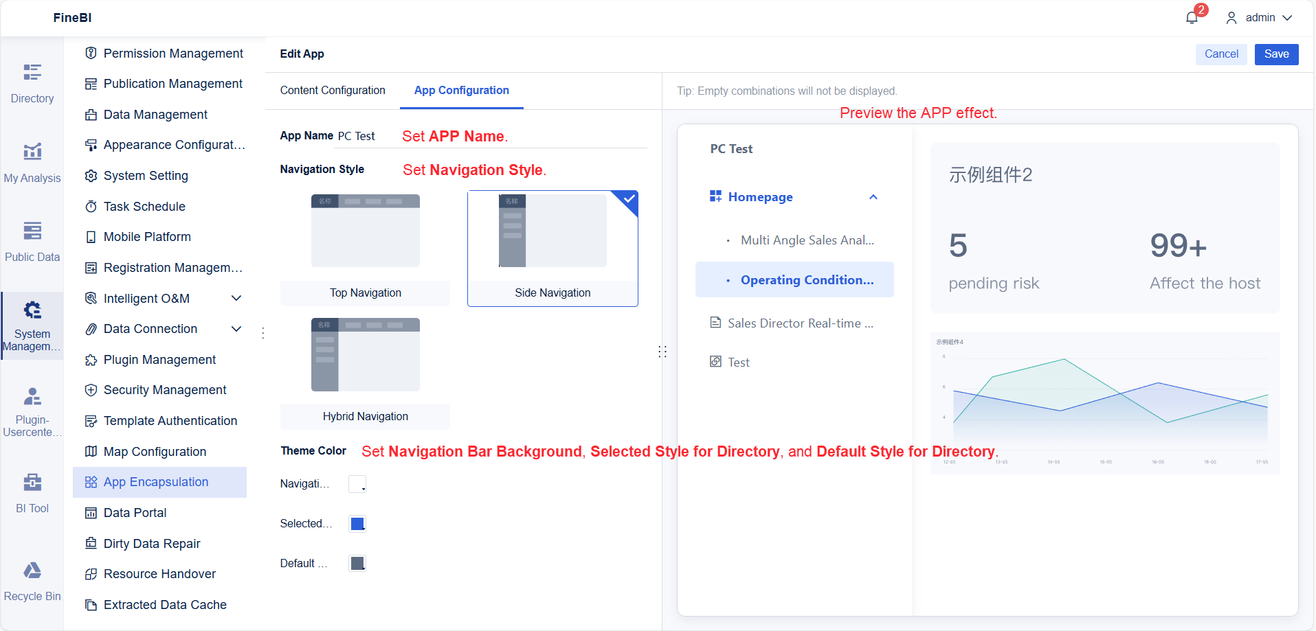Introduction to App Encapsulation- FineBI Help Document 7.0