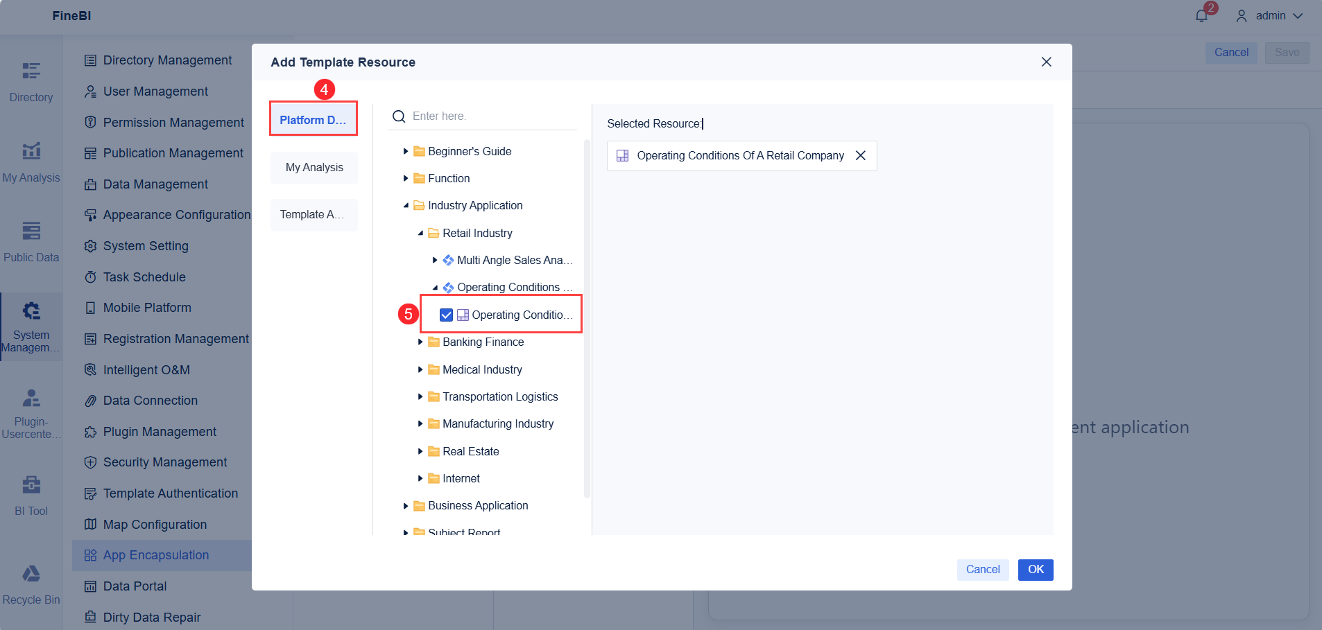App Encapsulation Example- FineBI Help Document 7.0