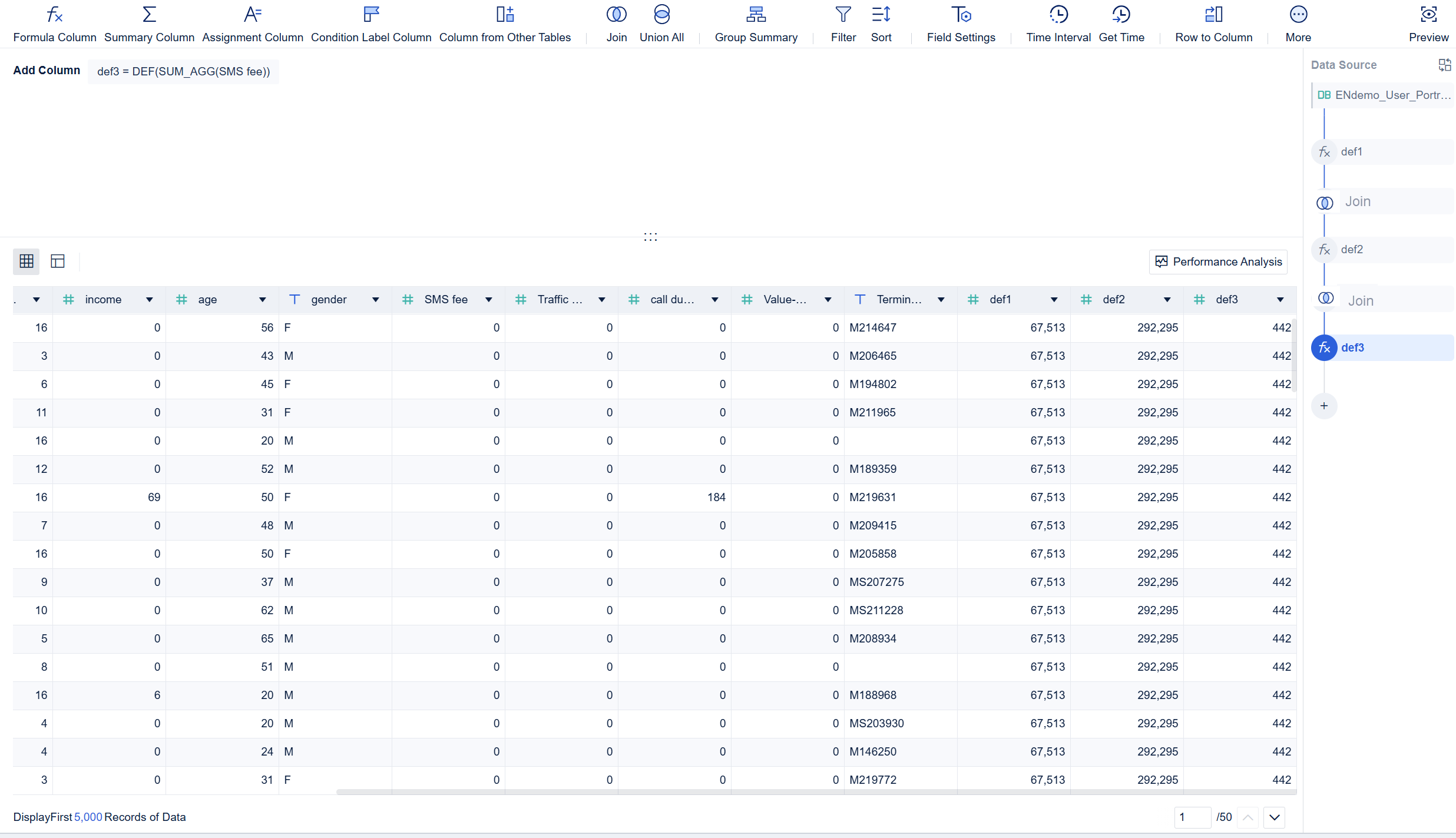 Dataset Def Notes on DEF Class Functions Usage- FineBI Help Document 7.0