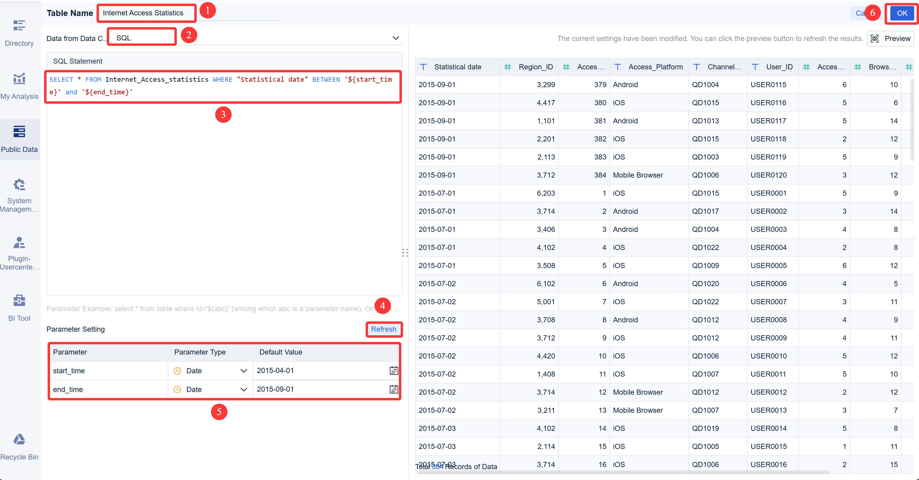 [Direct Connection] Transferring Parameters by Date Interval Component ...