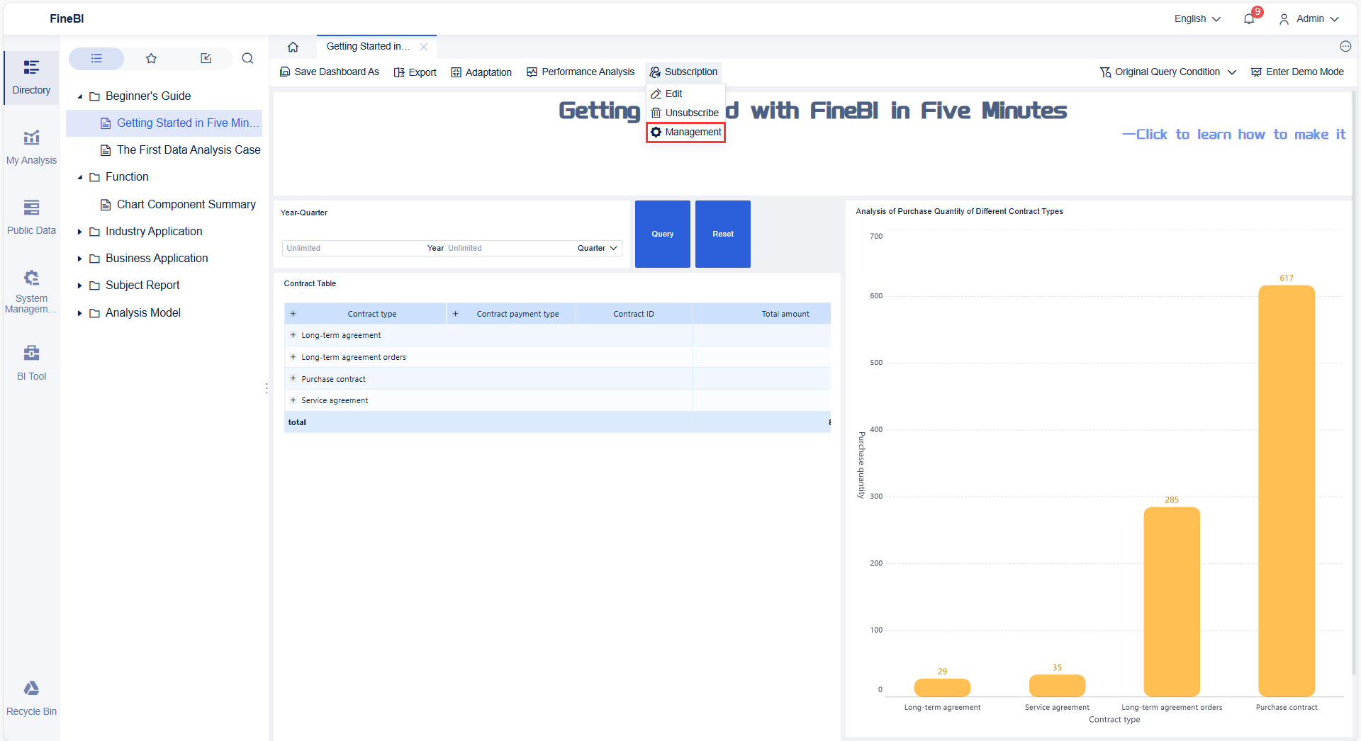 Report Subscription Plugin- FineBI Help Document 7.0