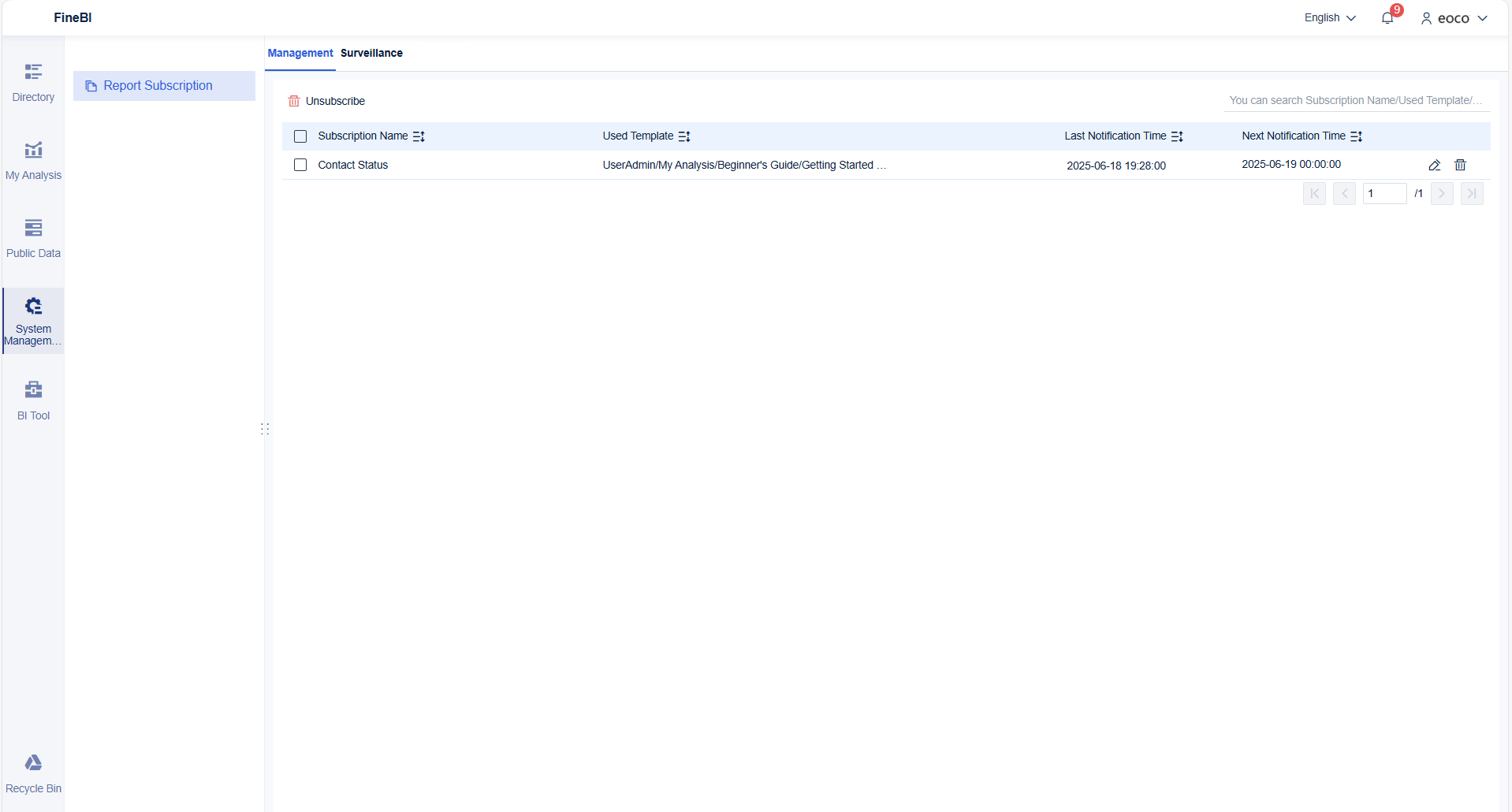Report Subscription Plugin- FineBI Help Document 7.0