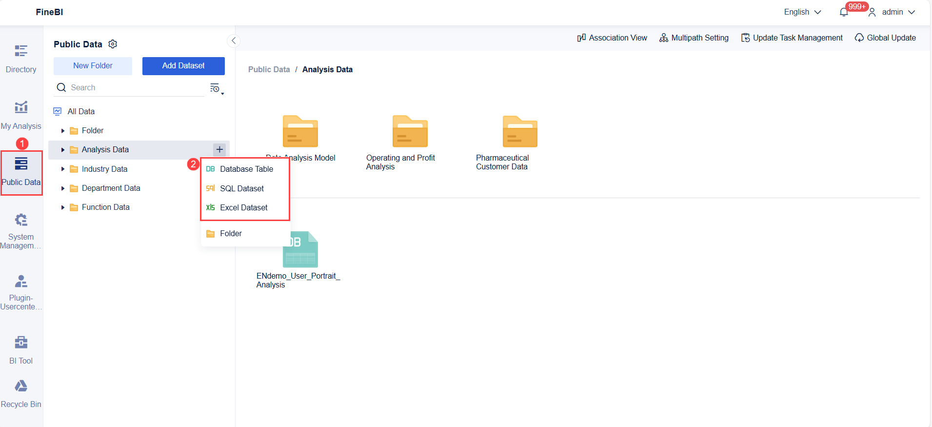 Data Management Overview- FineBI Help Document