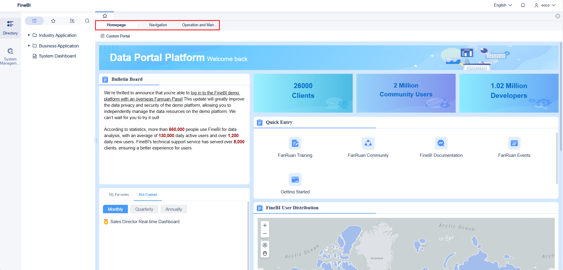 Data Portal Viewing and Usage- FineBI Help Document