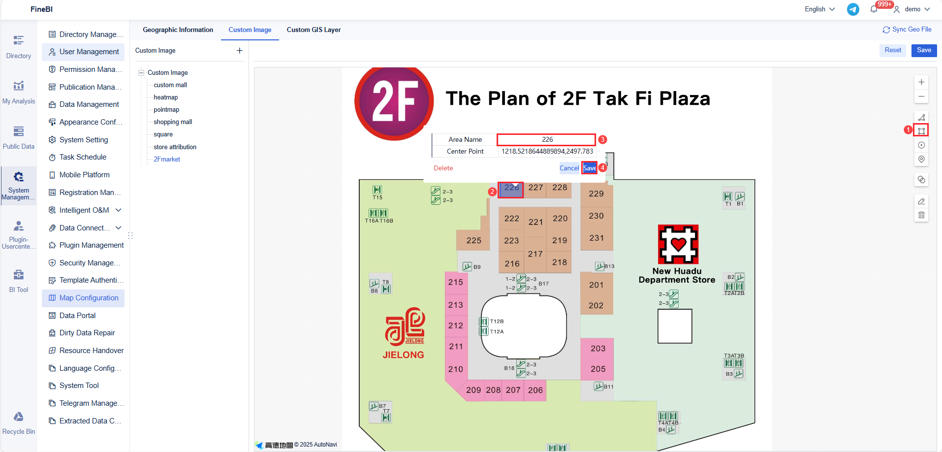 Custom Image Map- FineBI Help Document