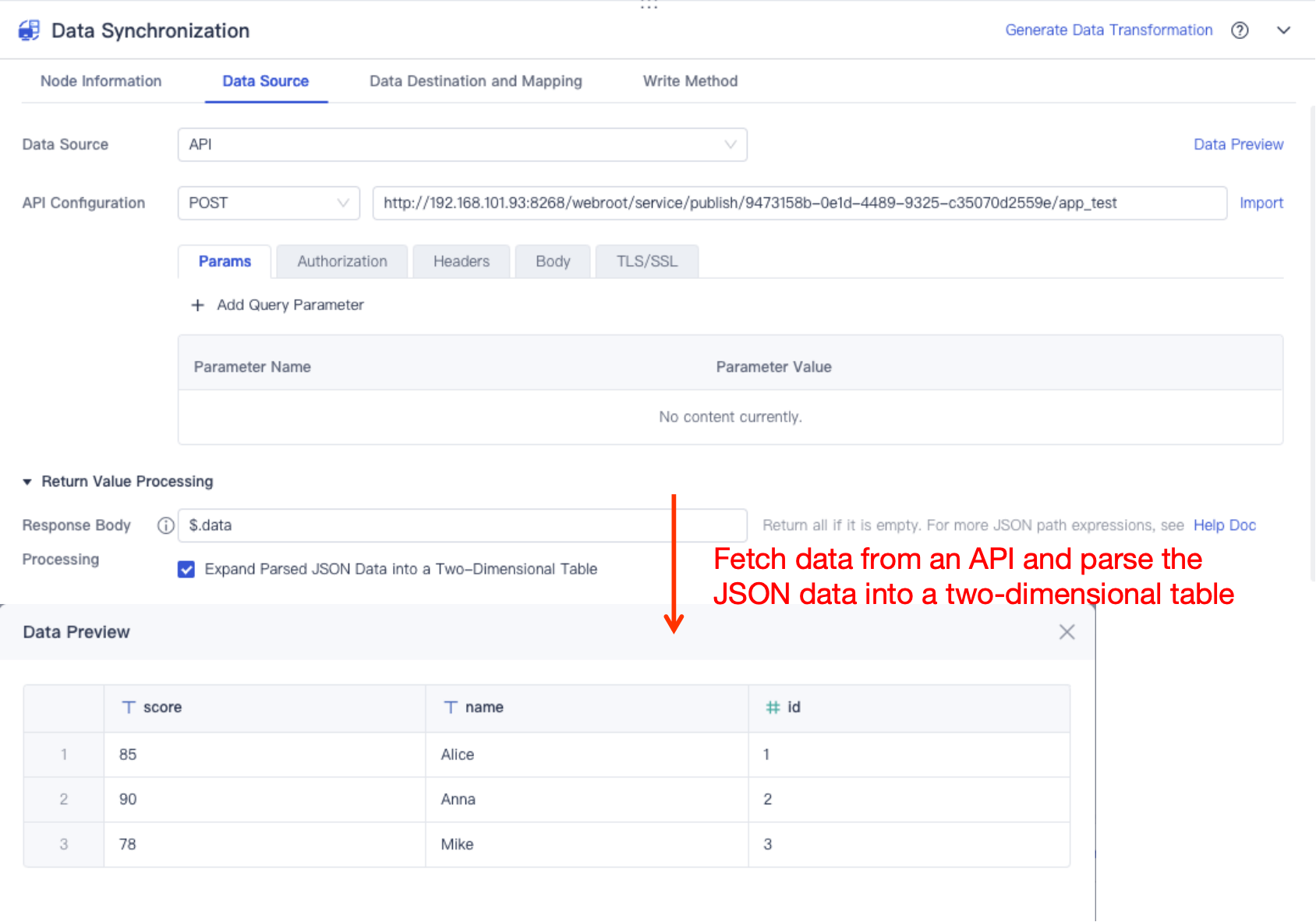 Data Synchronization - API- FineDataLink Help Document