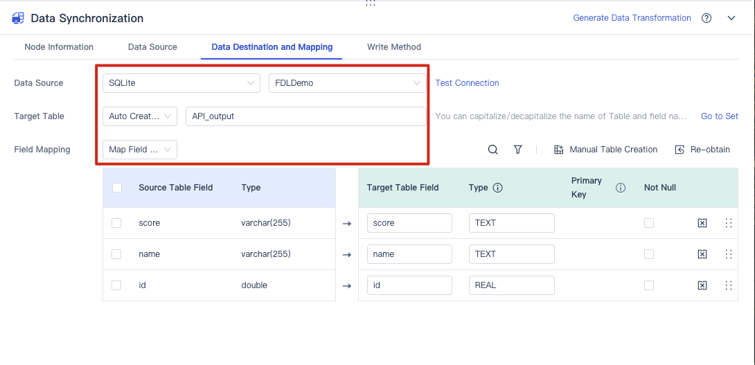 Data Synchronization - API- FineDataLink Help Document