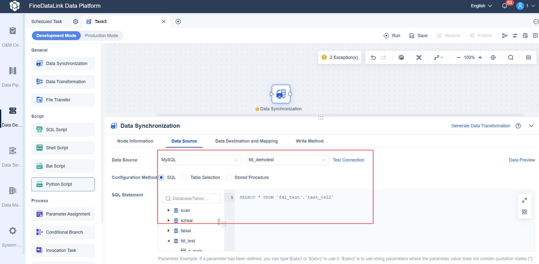 Data Synchronization - Data Source- FineDataLink Help Document