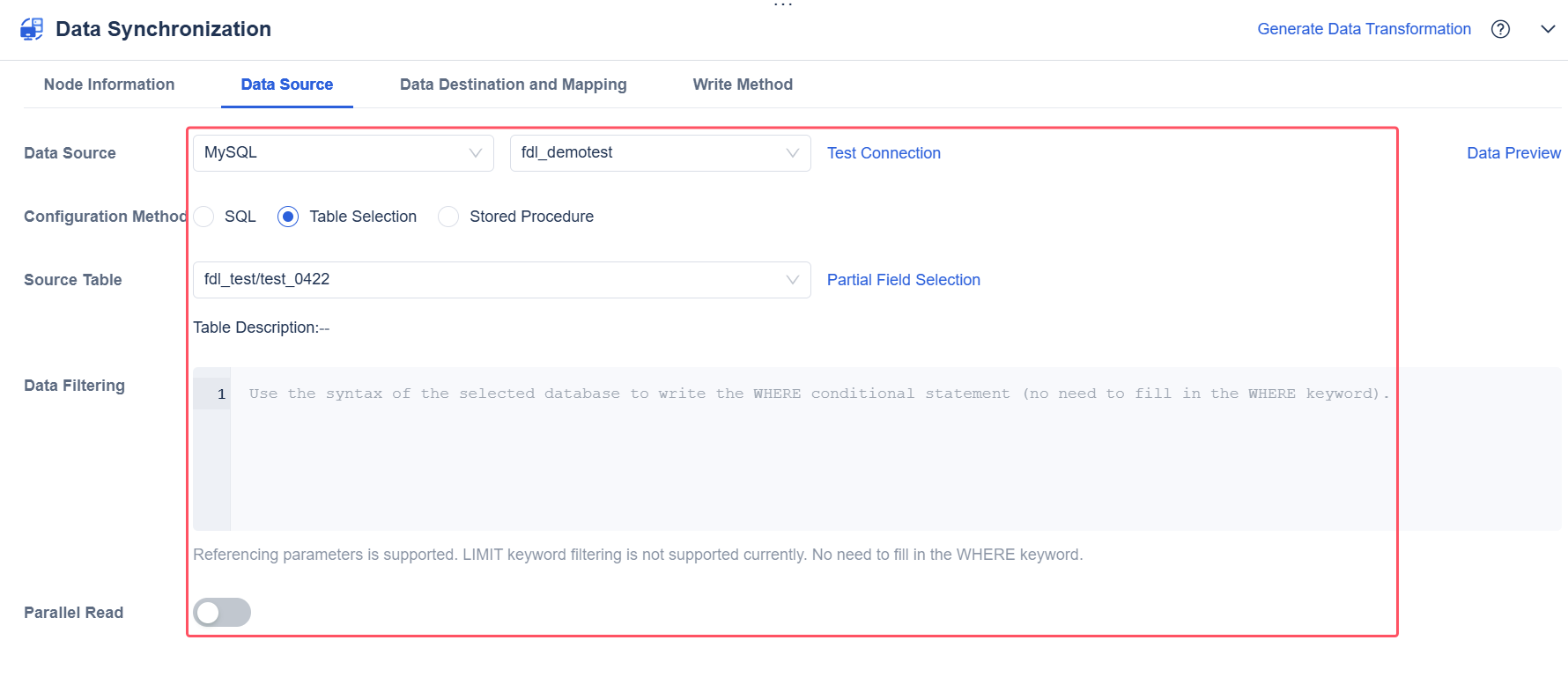 Data Synchronization - Data Source- FineDataLink Help Document