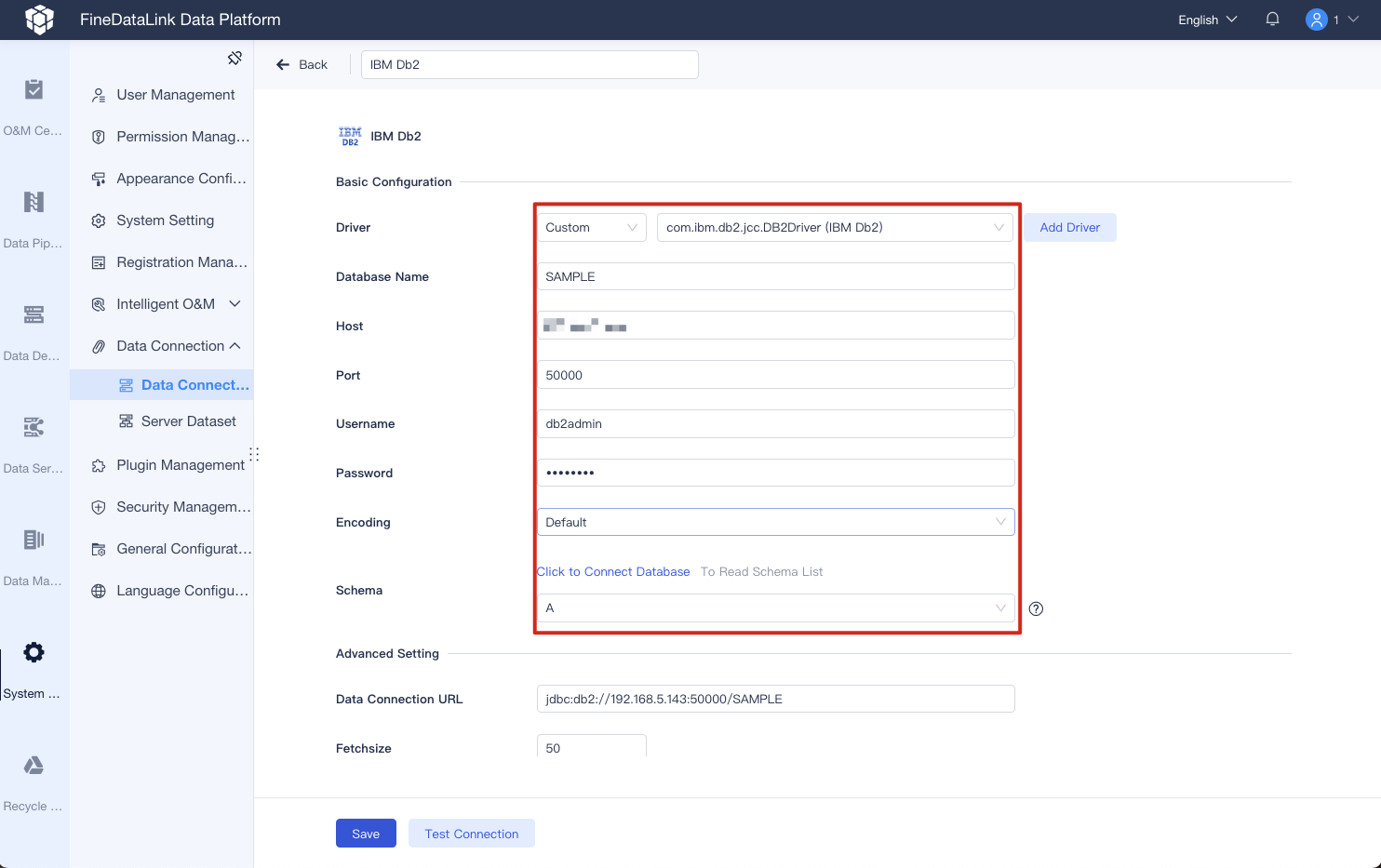 IBM Db2 Data Connection- FineDataLink Help Document