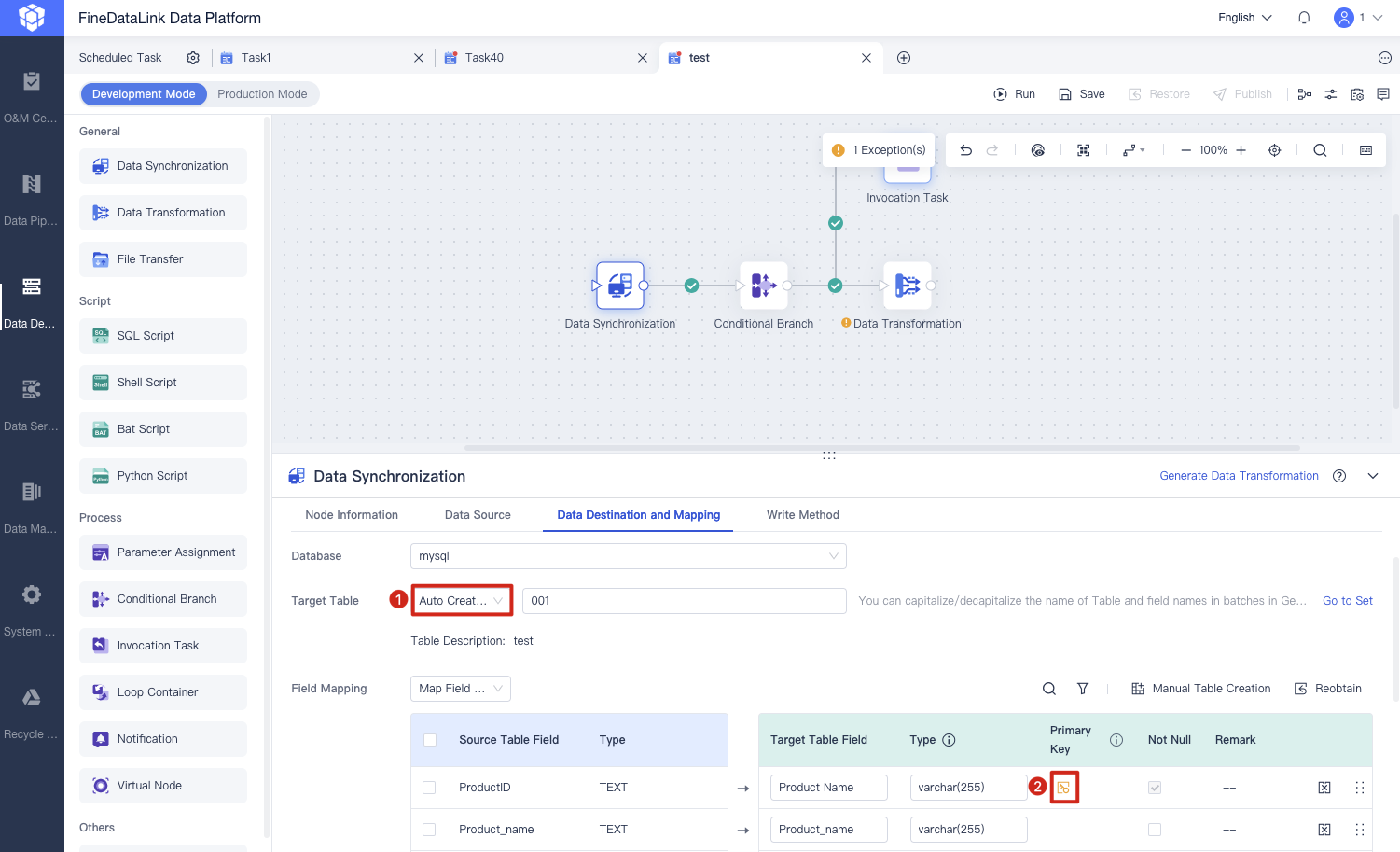 Data Synchronization - Data Destination and Mapping- FineDataLink Help ...