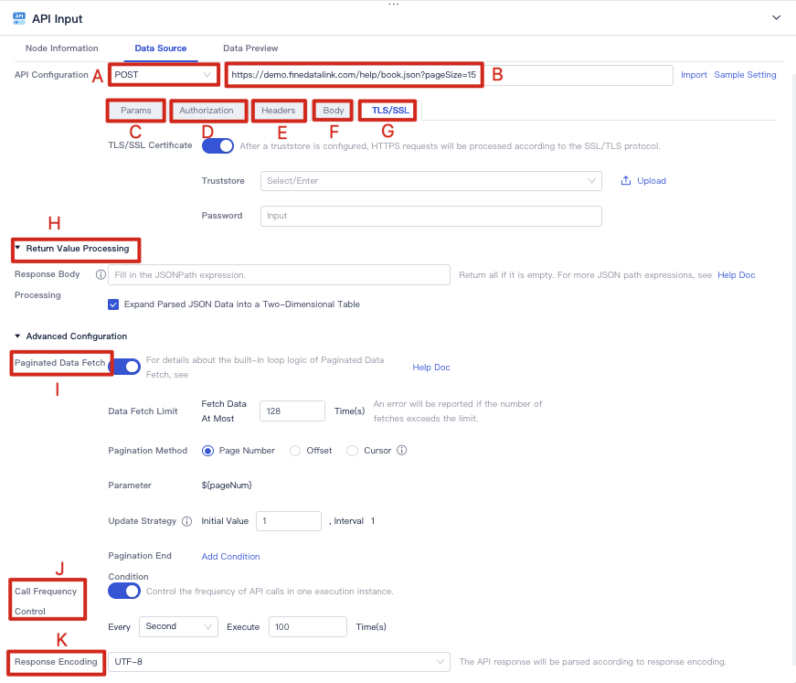 API Input- FineDataLink Help Document
