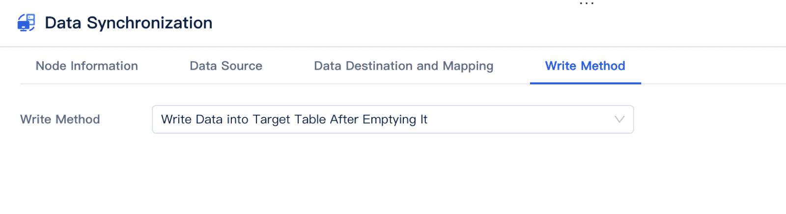 Data Synchronization - Write Method- FineDataLink Help Document