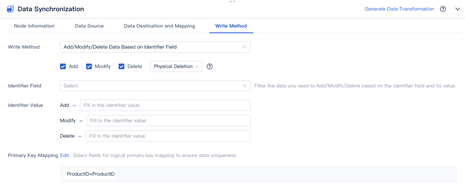 Data Synchronization - Write Method- FineDataLink Help Document