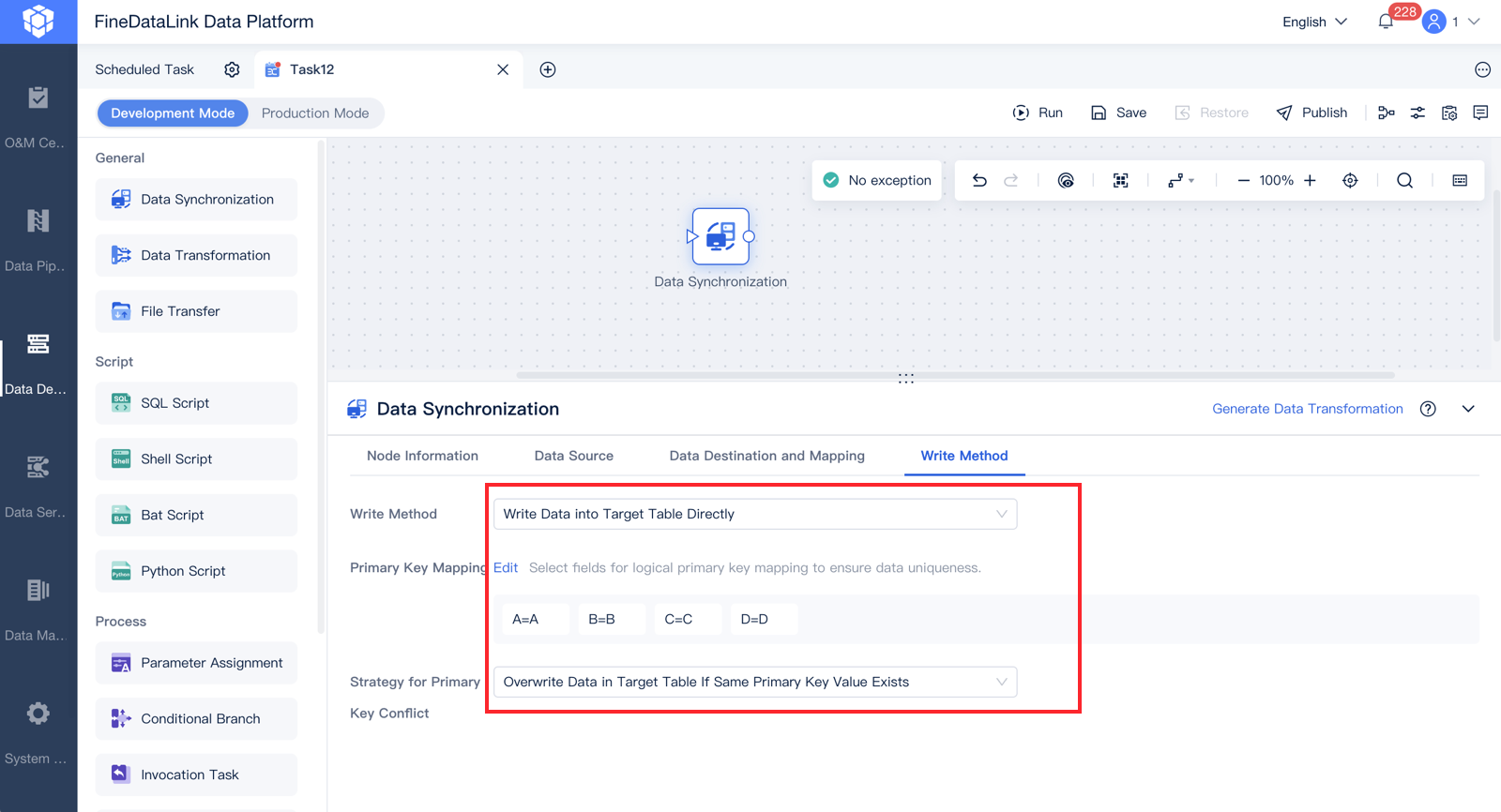 Data Synchronization - Write Method- FineDataLink Help Document