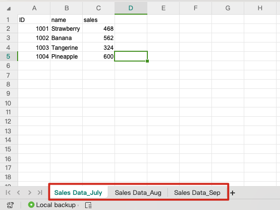 Excell File Containing Data Reading Data from a Multi-Sheet Excel File- FineDataLink Help Document