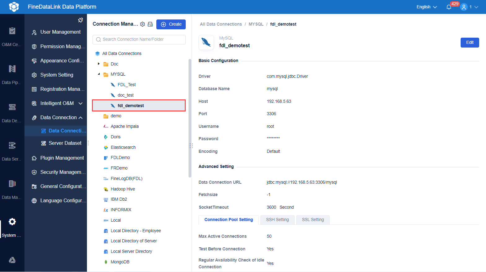 Data Connection Management Permission- FineDataLink Help Document