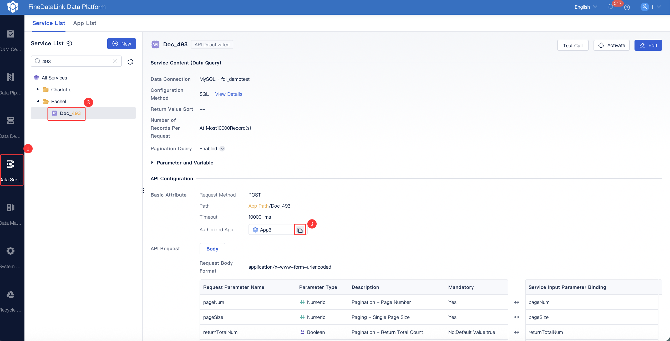 Using APIs Released in Data Service (POST x-www-form-urlencoded Request ...