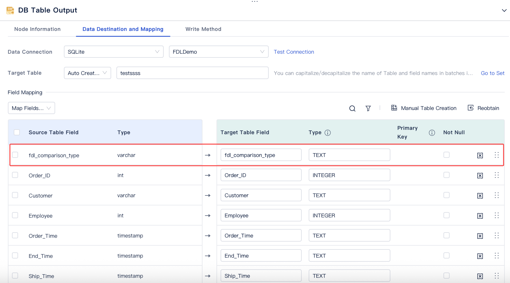 Function Description of Data Comparison- FineDataLink Help Document