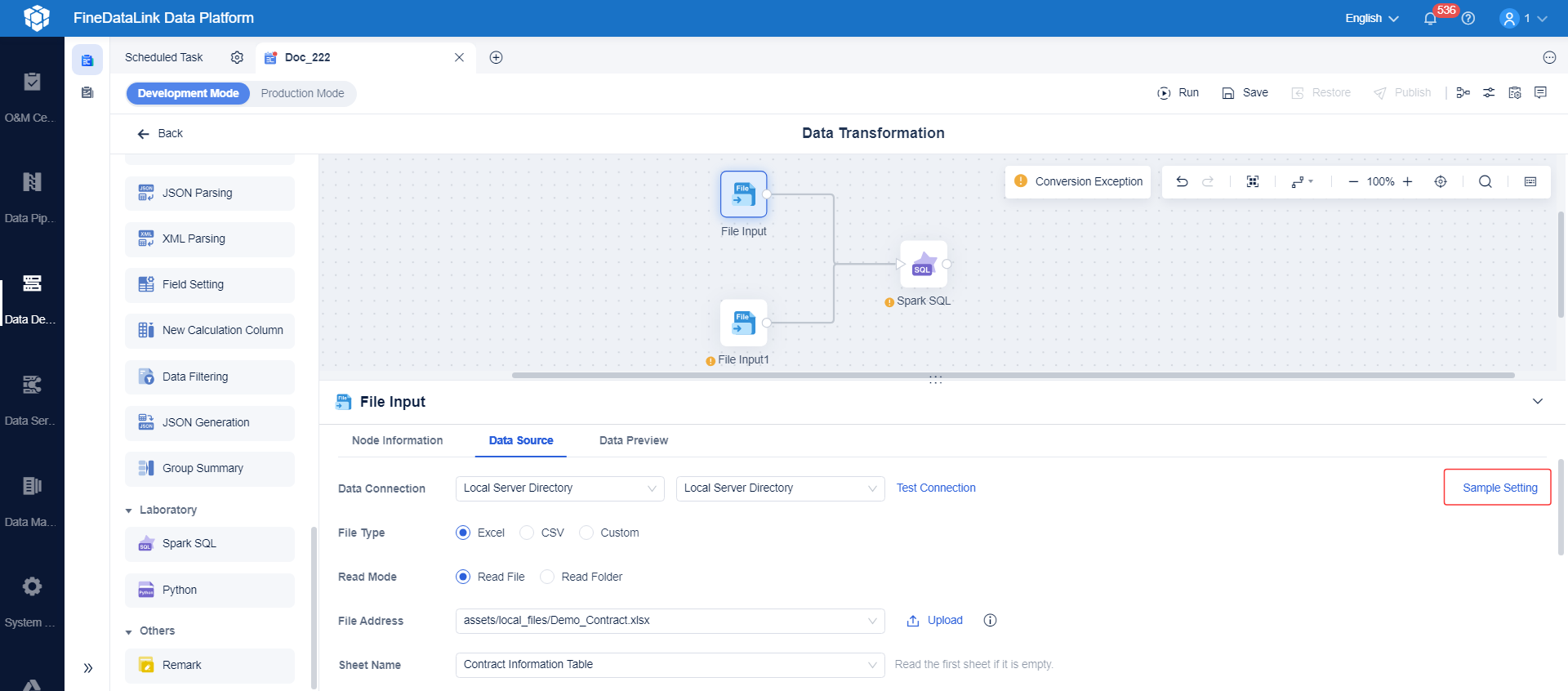 Description of Data Volume in Scheduled Tasks- FineDataLink Help Document