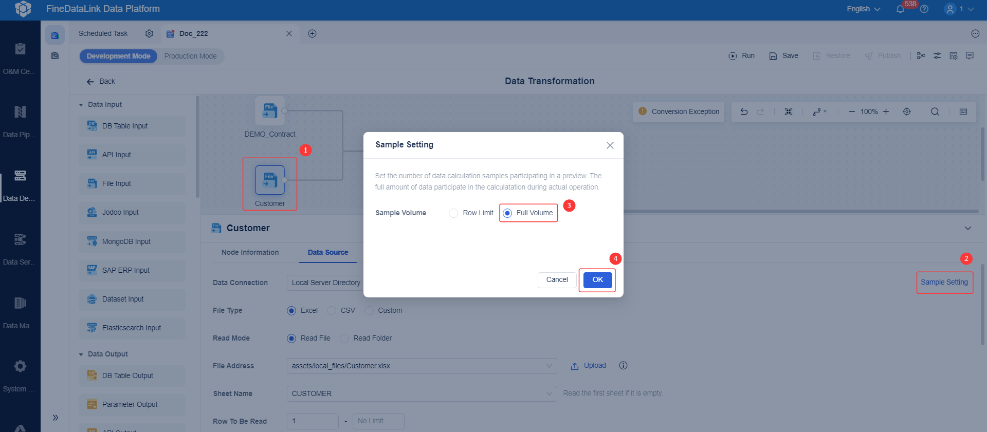 Description of Data Volume in Scheduled Tasks- FineDataLink Help Document