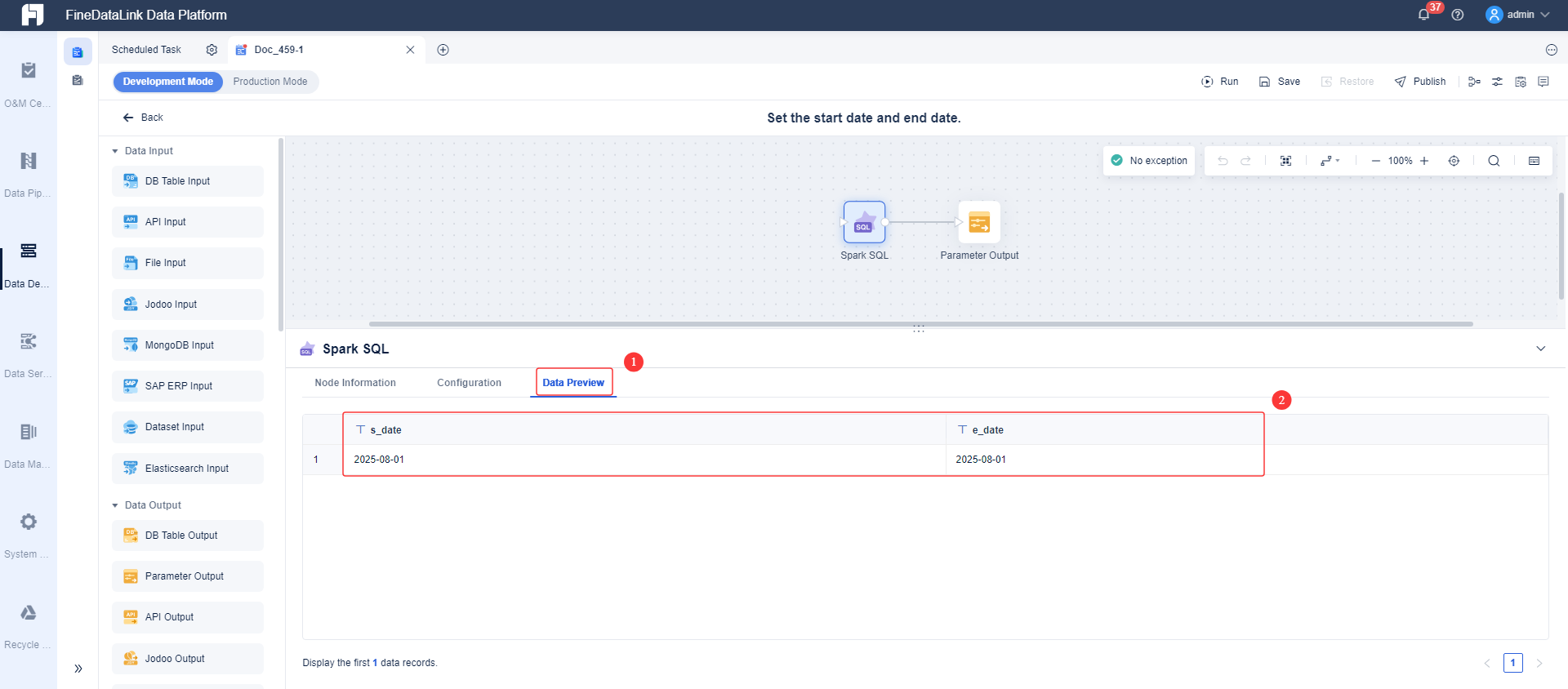 Fetching Data Using Loops with a Spark SQL Data Sequence- FineDataLink ...