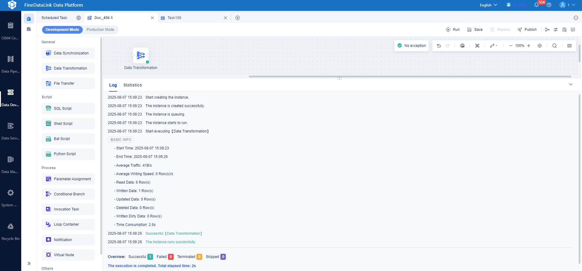 Introduction to Execution Logs of Scheduled Tasks- FineDataLink Help ...