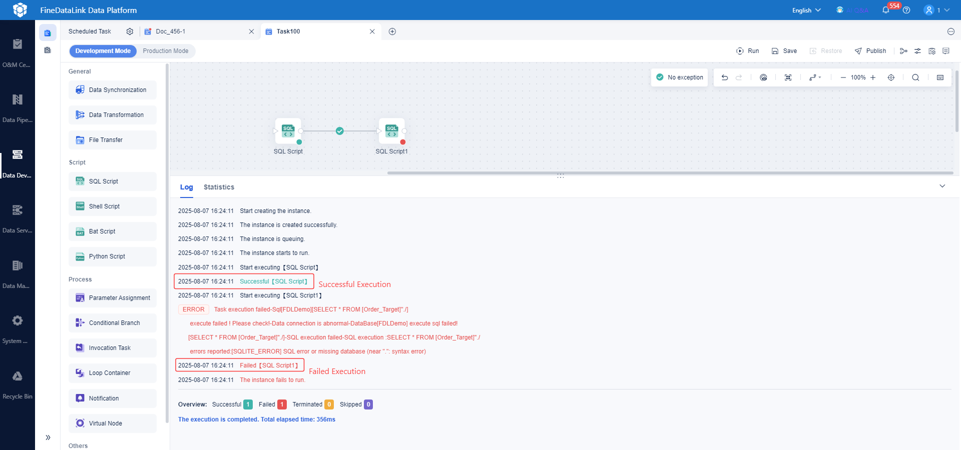 Introduction to Execution Logs of Scheduled Tasks- FineDataLink Help ...
