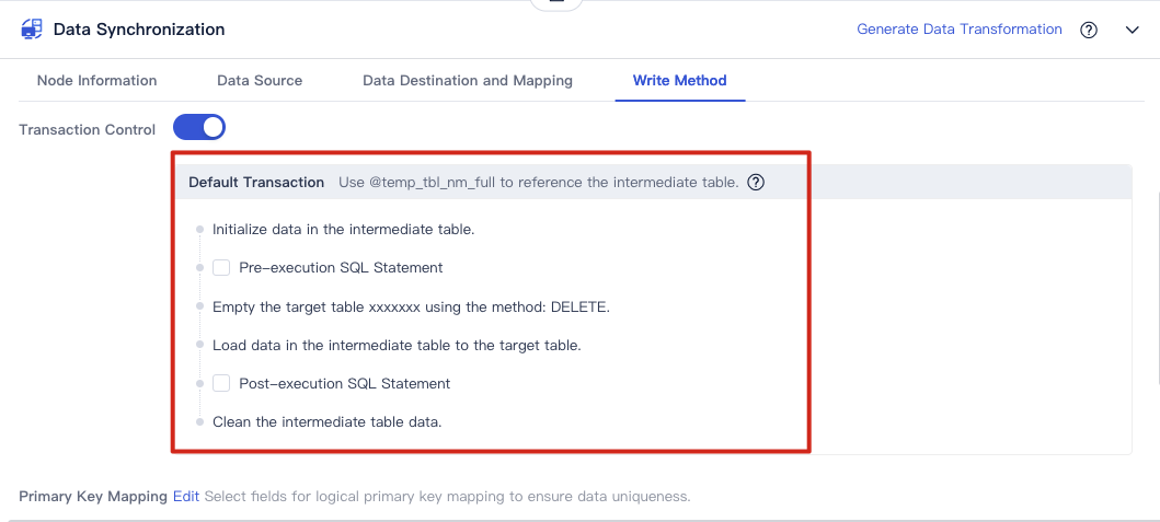 Data Synchronization - Write Method- FineDataLink Help Document