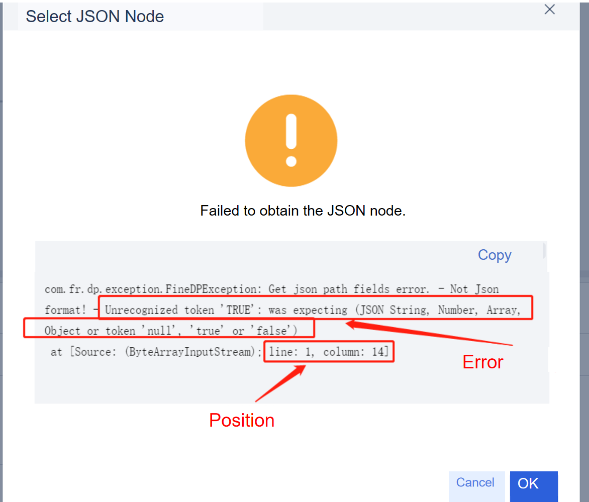 JSON Parsing Troubleshooting- FineDataLink Help Document