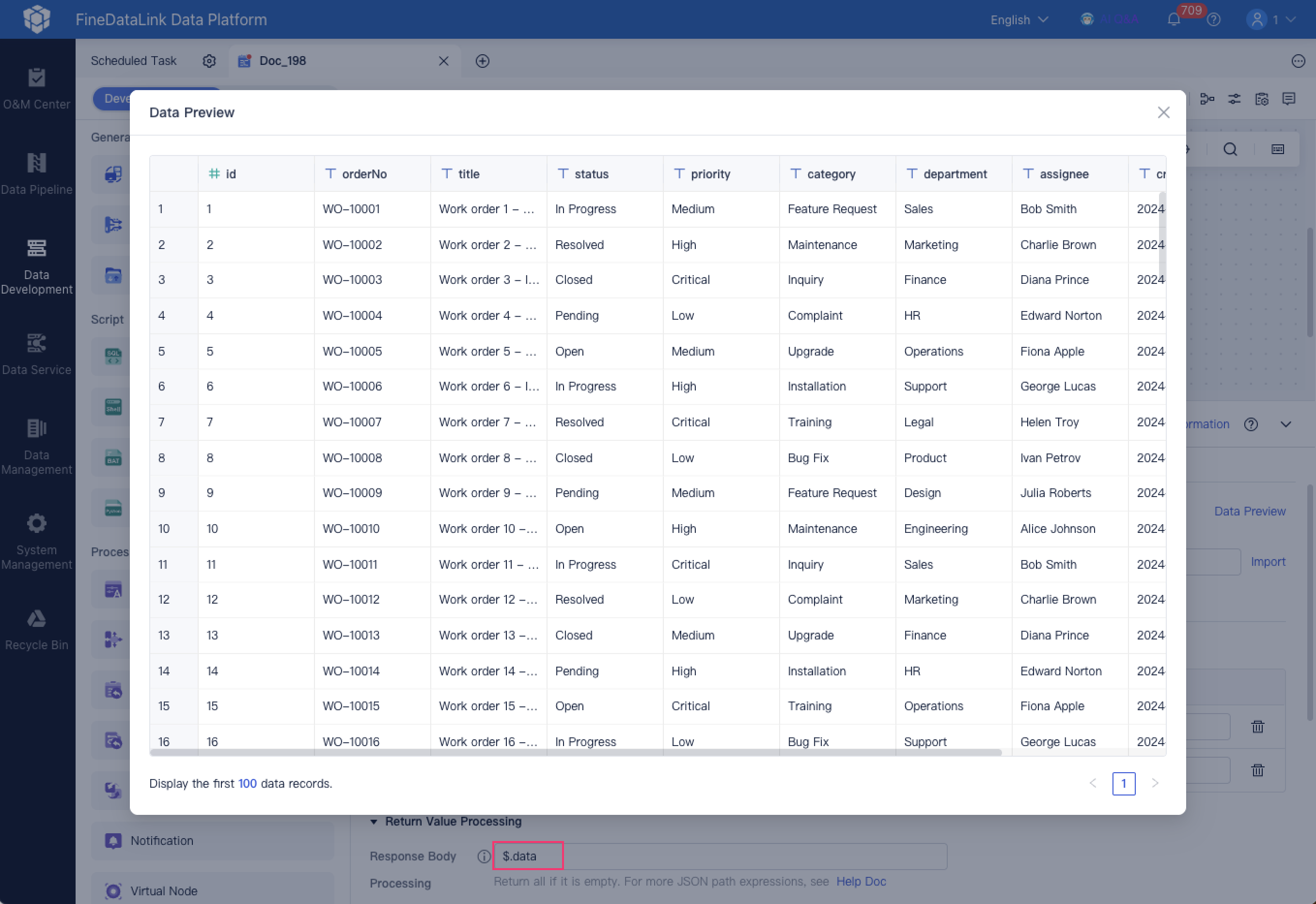 Fetching Data by Page- FineDataLink Help Document