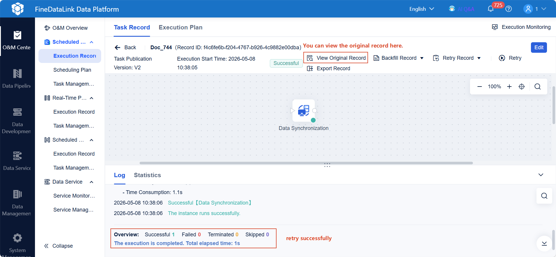 Data Backfill Example- FineDataLink Help Document