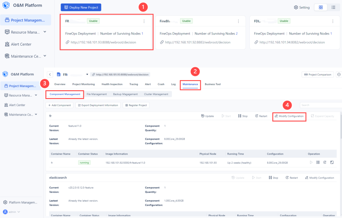 Modifying Component Configuration- FineOps Help Document