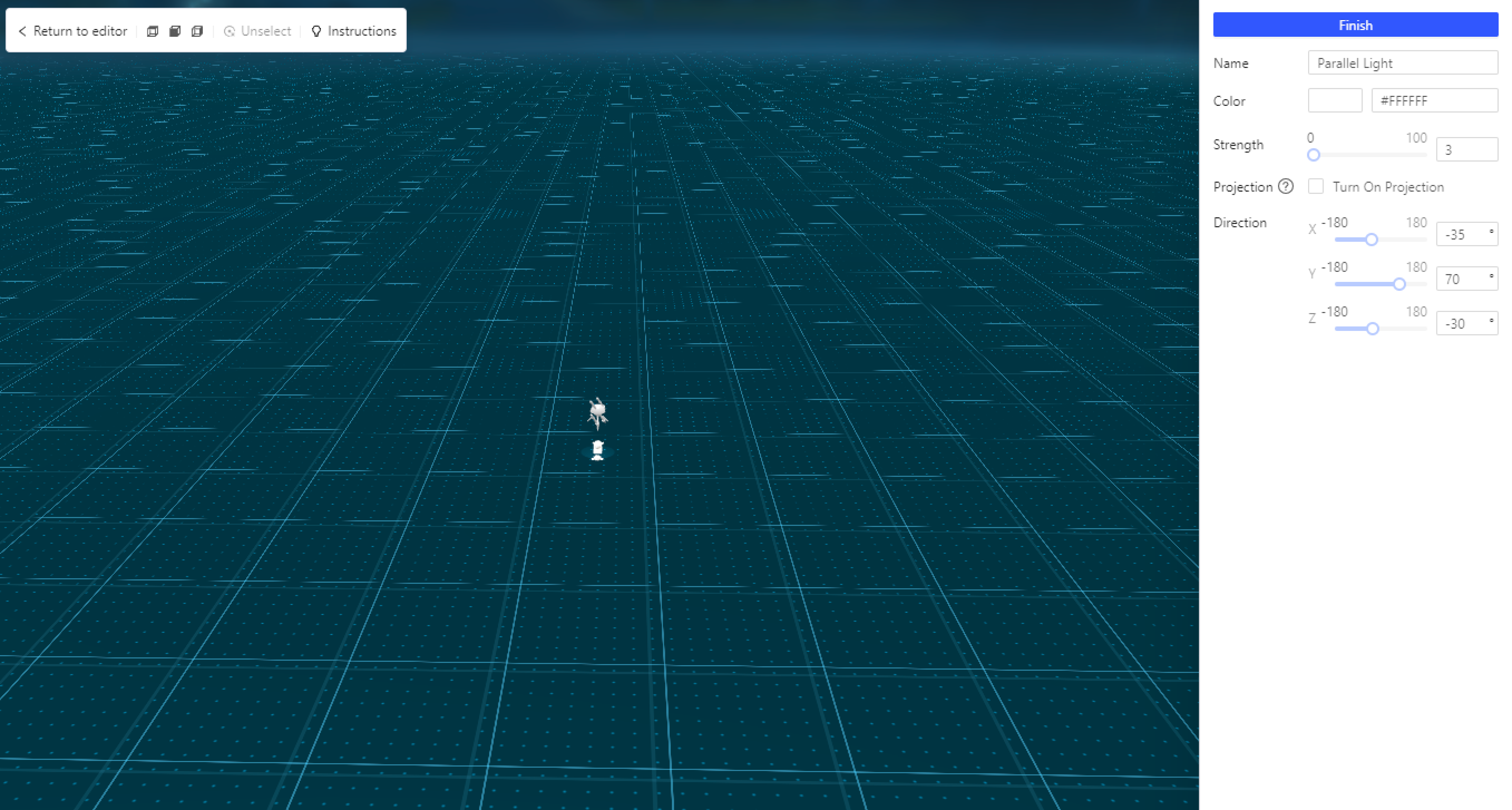 Light Source and Projection of FVS Custom 3D Scene Component-FineReport ...