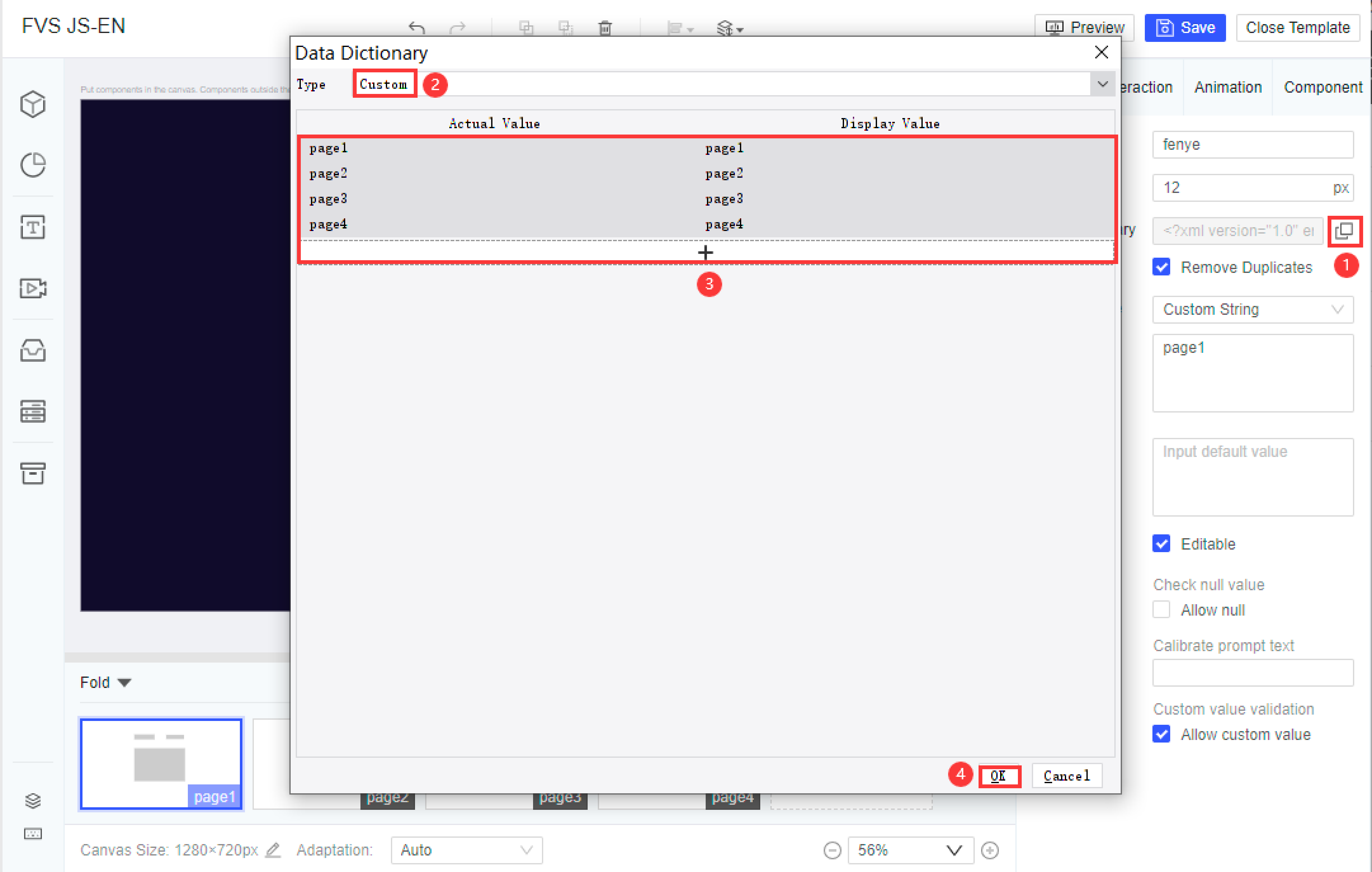 Switching Pages Through FVS Widgets and JS-FineReport Help Document