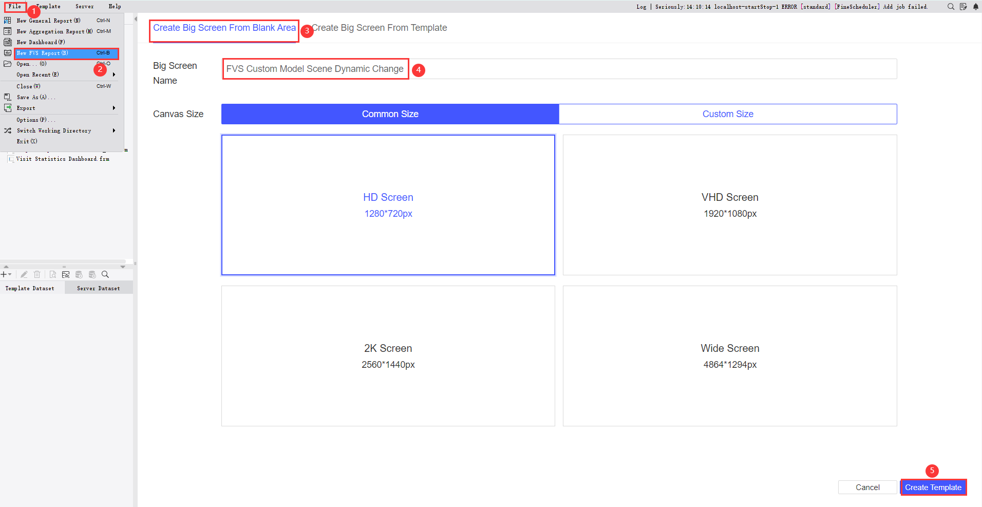 Scene Time of FVS Custom 3D Scene Component-FineReport Help Document