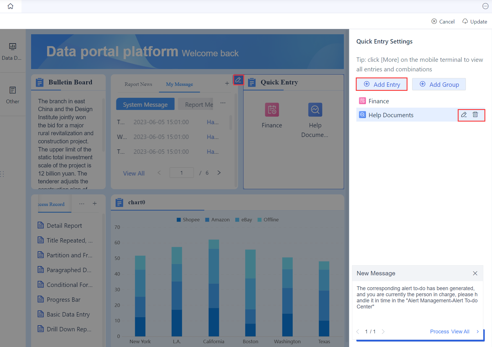 Data Portal Examples Data Portal Usage Example-FineReport Help Document