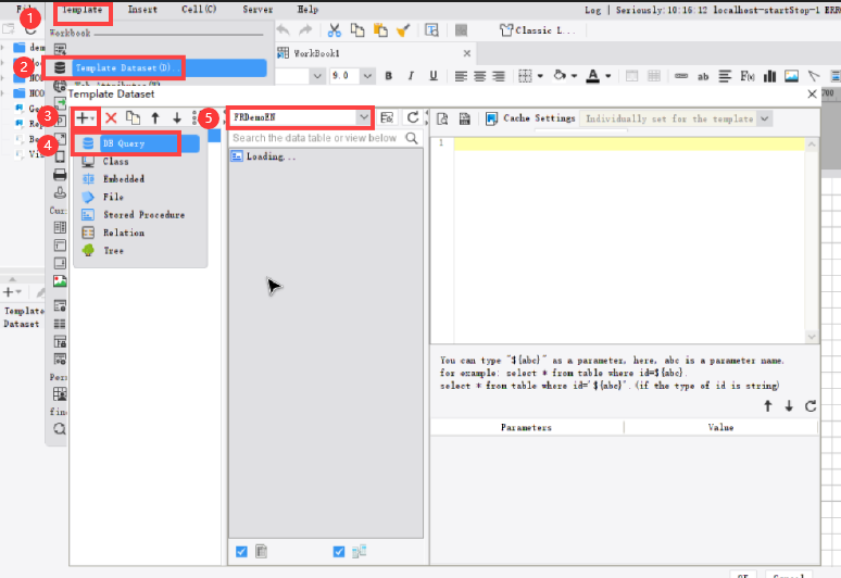 Database Query-FineReport Help Document