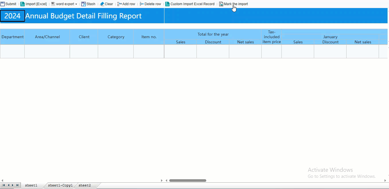 Excel Import Mark-FineReport Help Document