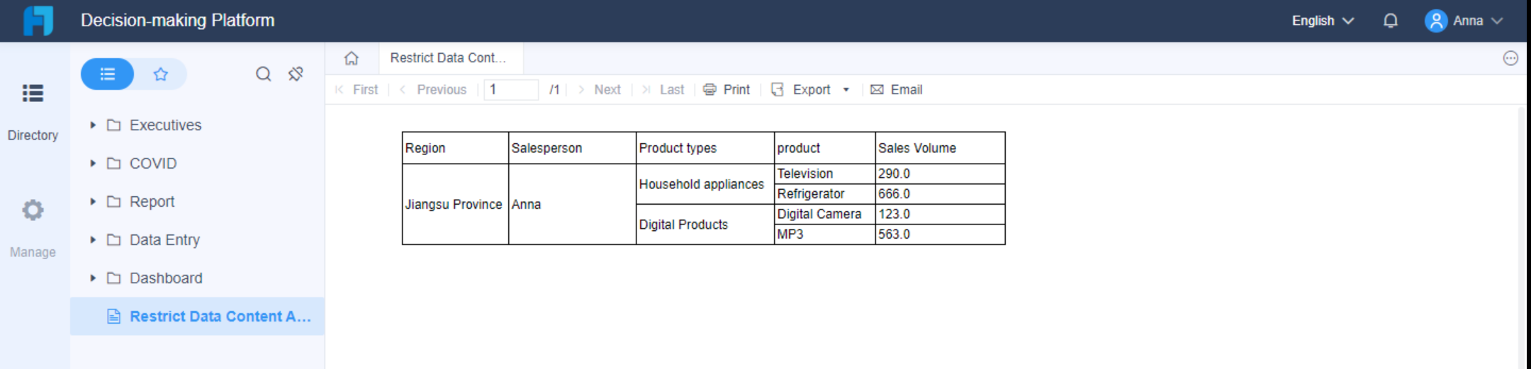 Fine-Grained Permission Control by Parameter-FineReport Help Document