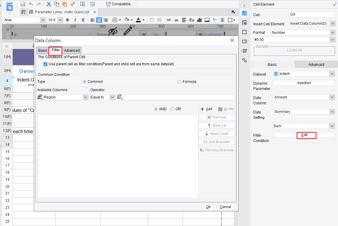 Data Column Attributes-FineReport Help Document