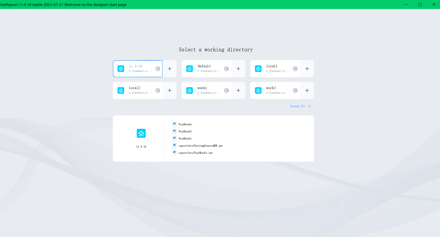 Fine. Report Designer Designer Start Page-FineReport Help Document