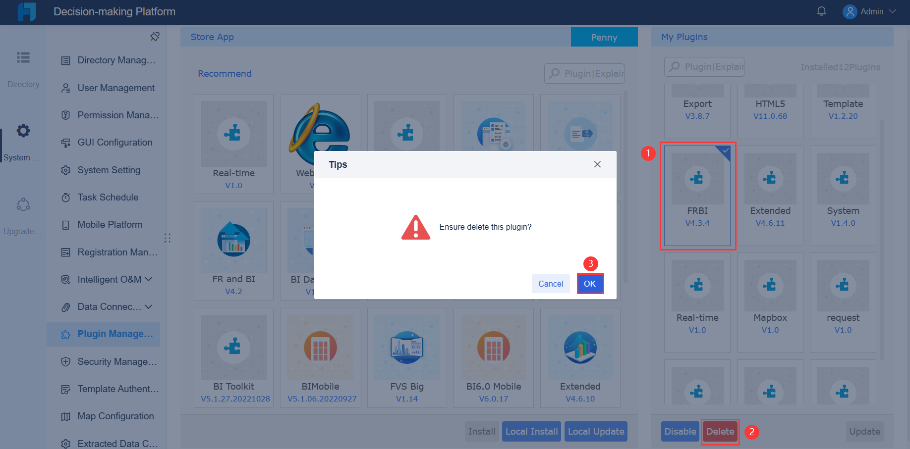 Server Plugin Management-FineReport Help Document