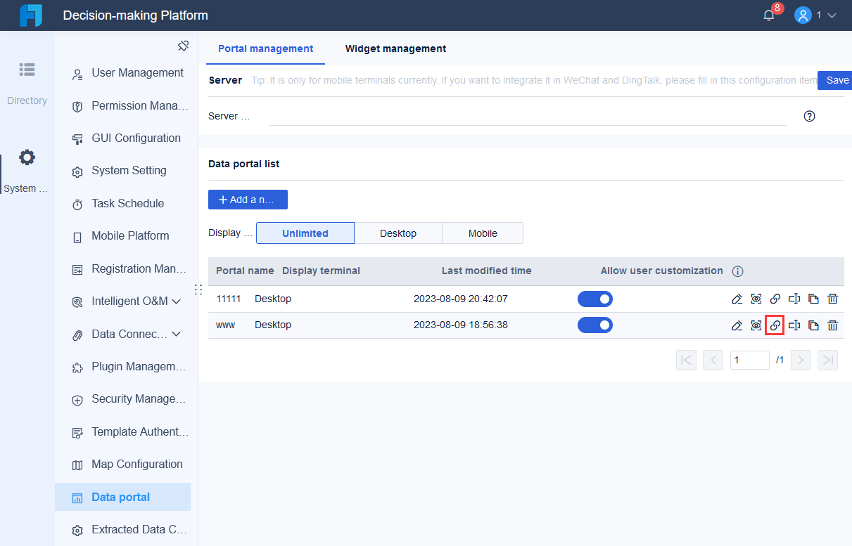 Data Portal Plugin Installation-FineReport Help Document