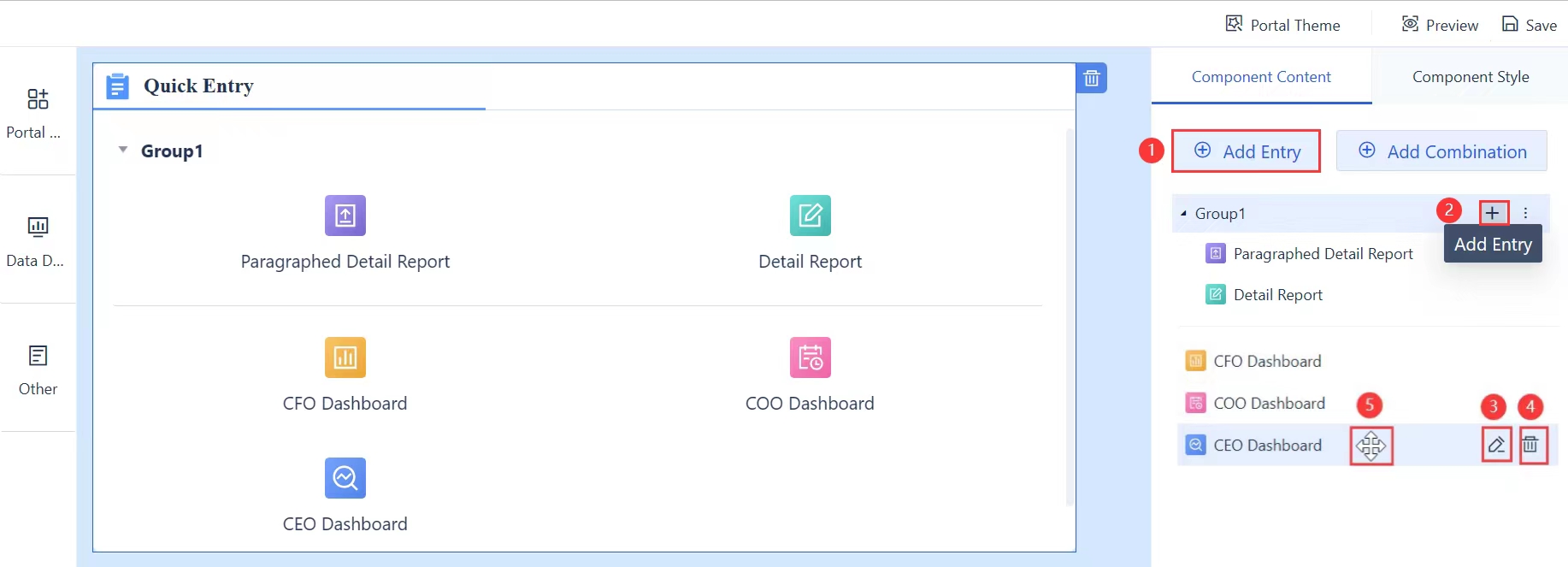Quick Entry Component-FineReport Help Document