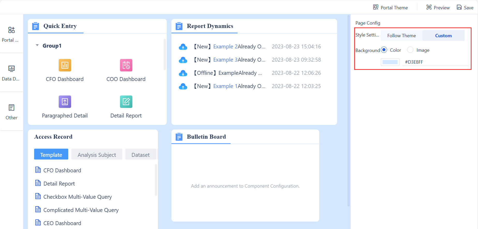 Data Portal Style-FineReport Help Document