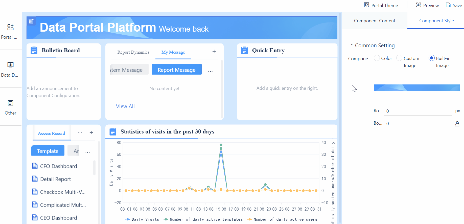 Data Portal Style-FineReport Help Document