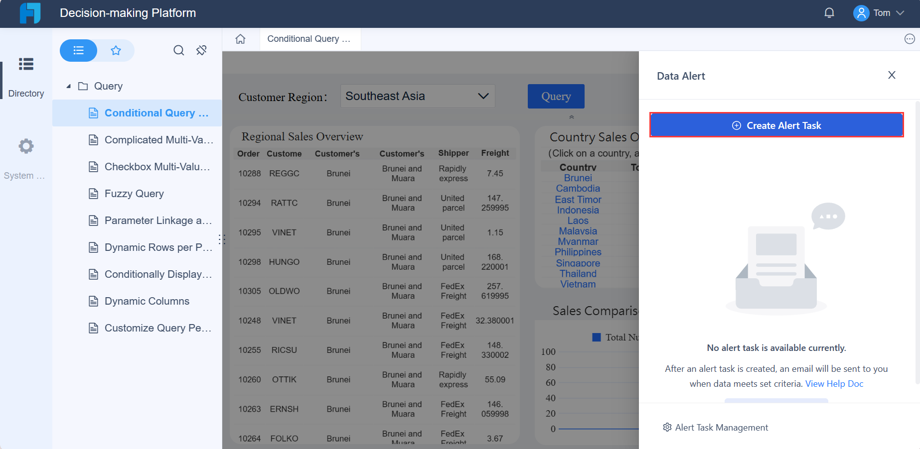 Reporting Alert Creating an Alert Task-FineReport Help Document
