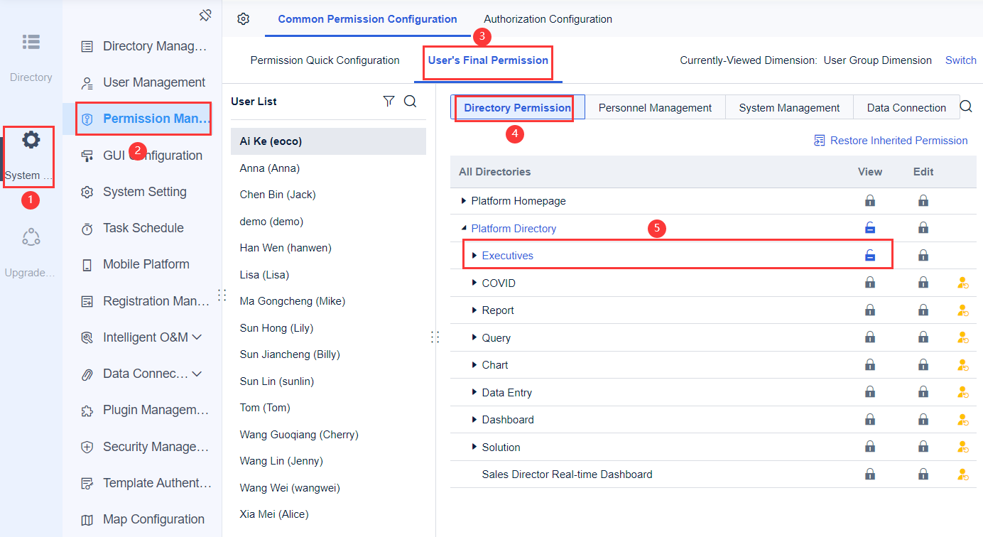 Using Permission of Resource Migration-FineReport Help Document