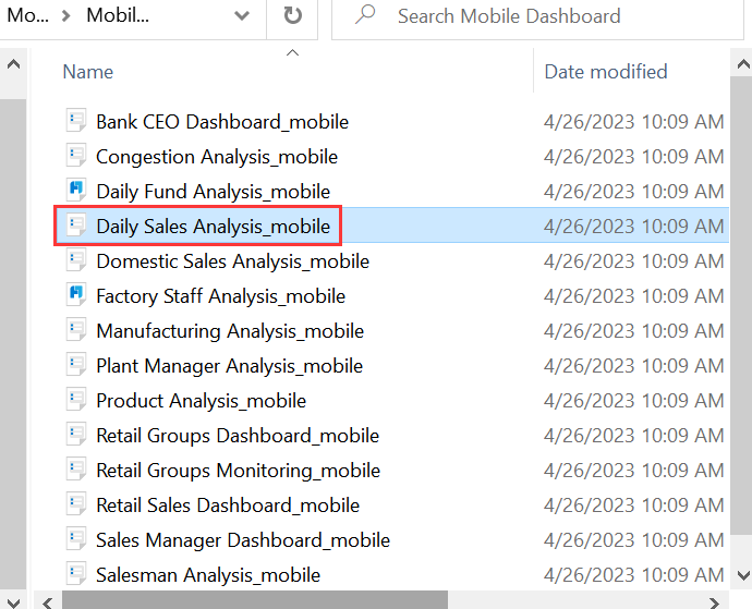 Mobile Data Portal Usage Example-FineReport Help Document
